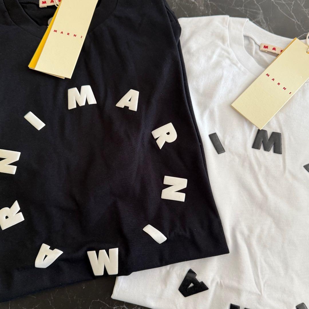 大人もOK MARNI Ｔシャツ 半袖 ロゴ コットン シンプル