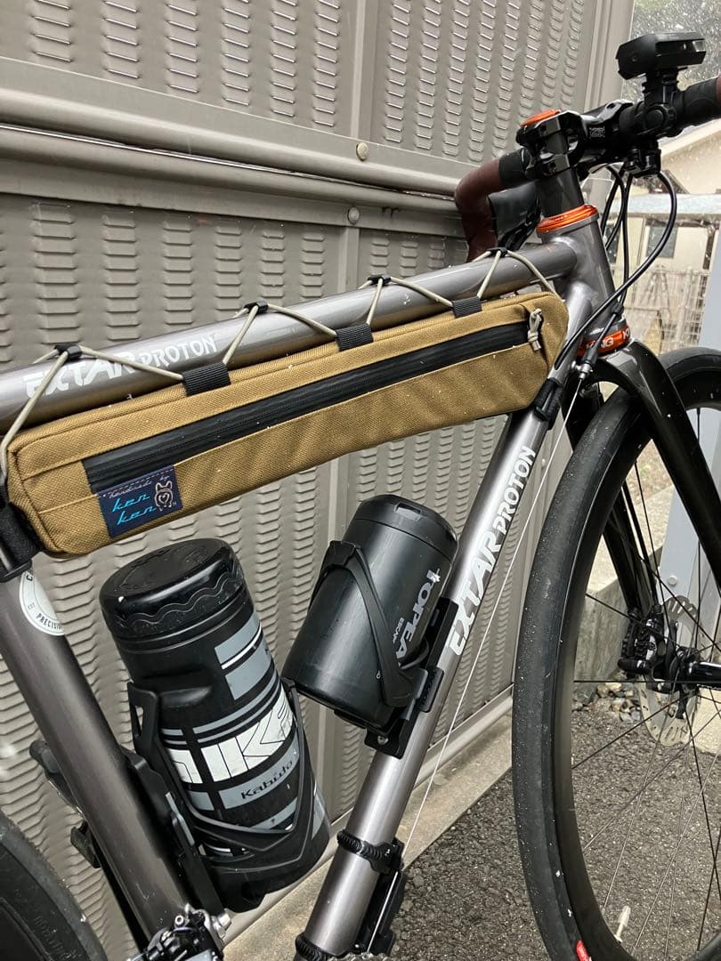 ハンドメイド　フレームバッグ　コーデュラ1000 コヨーテ 41cm