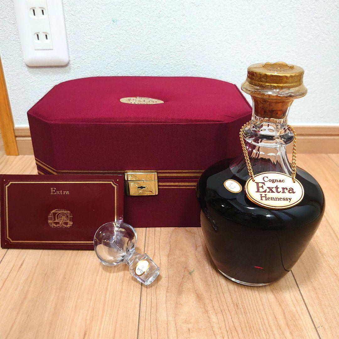 ヘネシーエクストラ バカラ クリスタル デキャンタ　替え栓・箱・冊子・タグあり