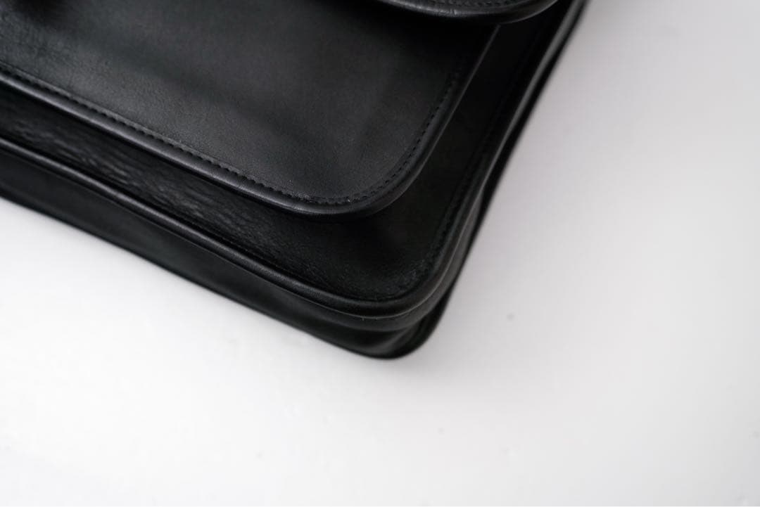 バッグ COACH Vintage Leather Black Shoulder Bag