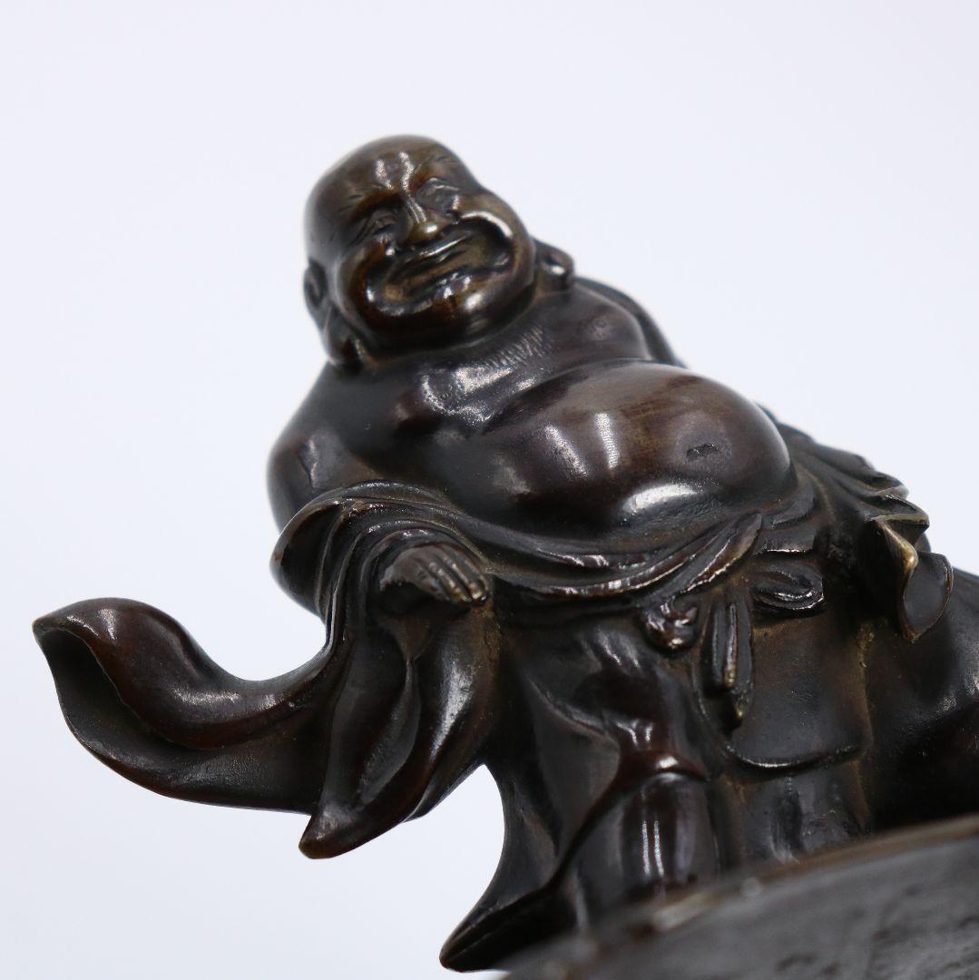 中国 唐銅 布袋像 置物　V90　SS1