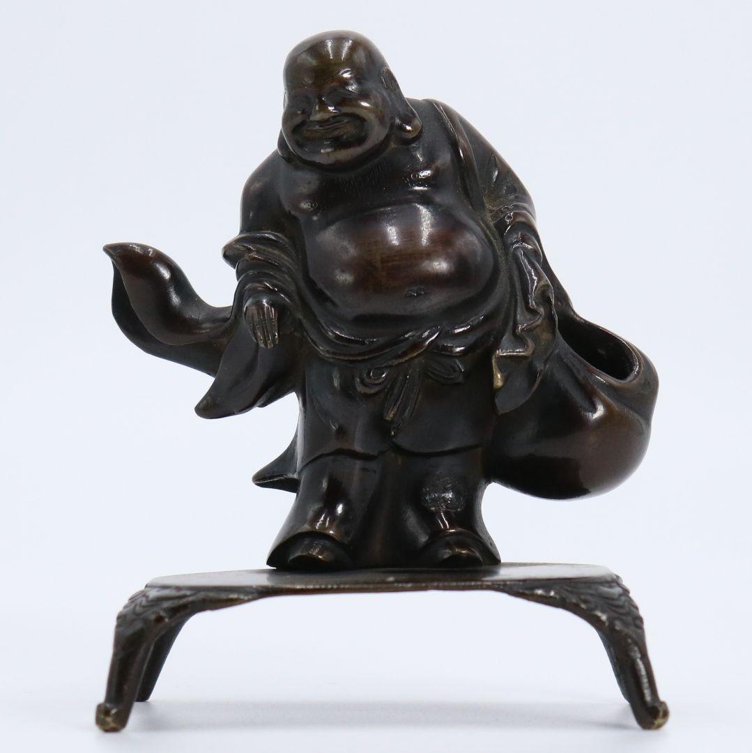 中国 唐銅 布袋像 置物　V90　SS1