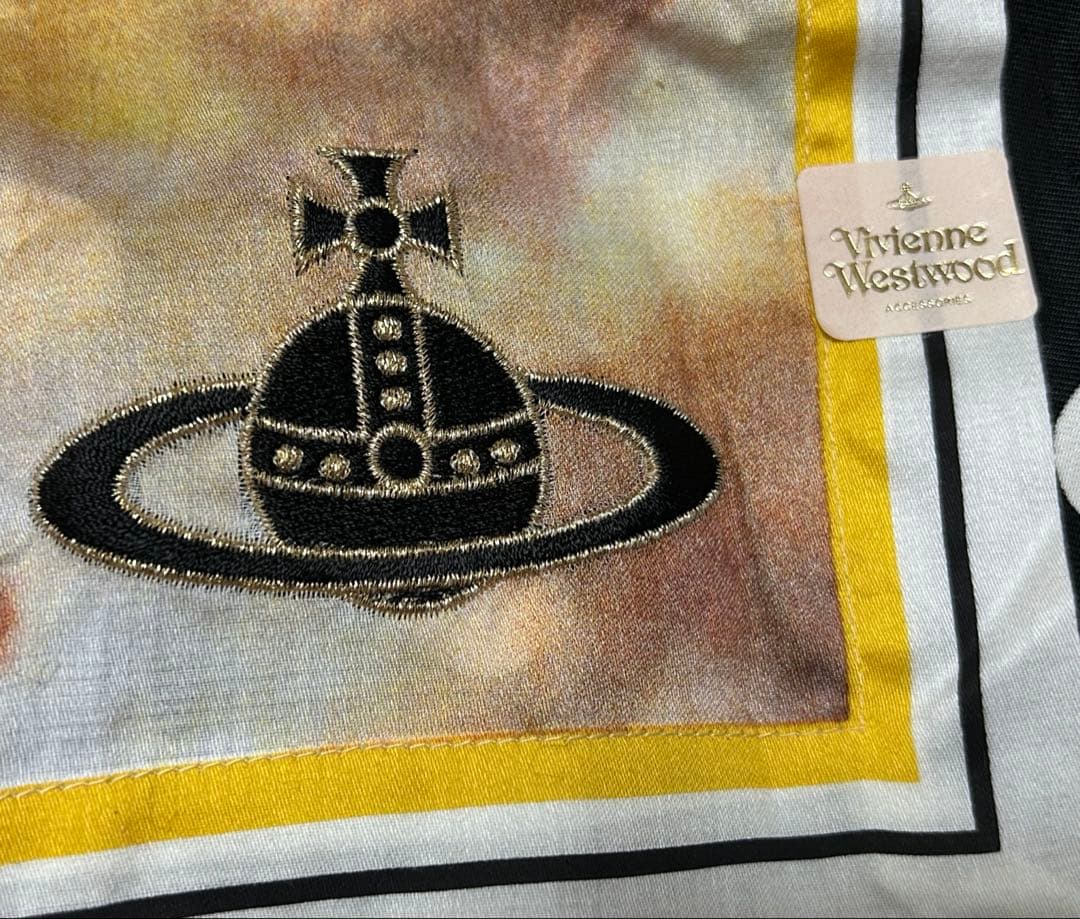 未使用　Vivienne Westwood 激レア　天使柄　大判ハンカチ　オーヴ