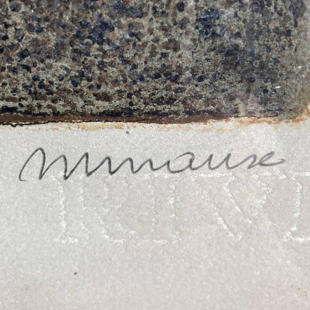 アンドレ・ミノー　リトグラフ 船 直筆サイン有り　額付き　25.1.29-2