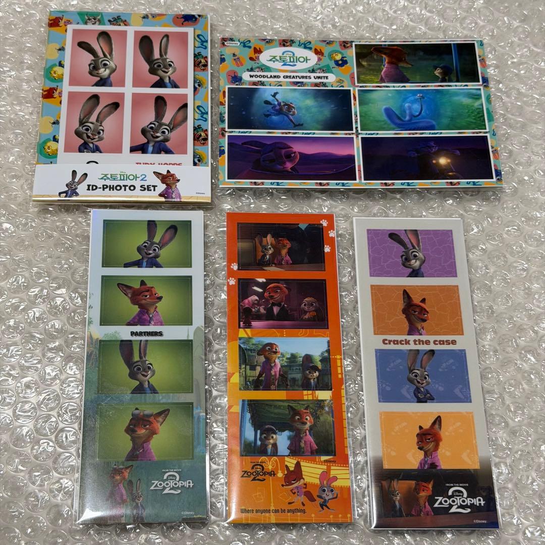 韓国限定 ズートピア2 ステッカー ニック ジュディ 5点セット