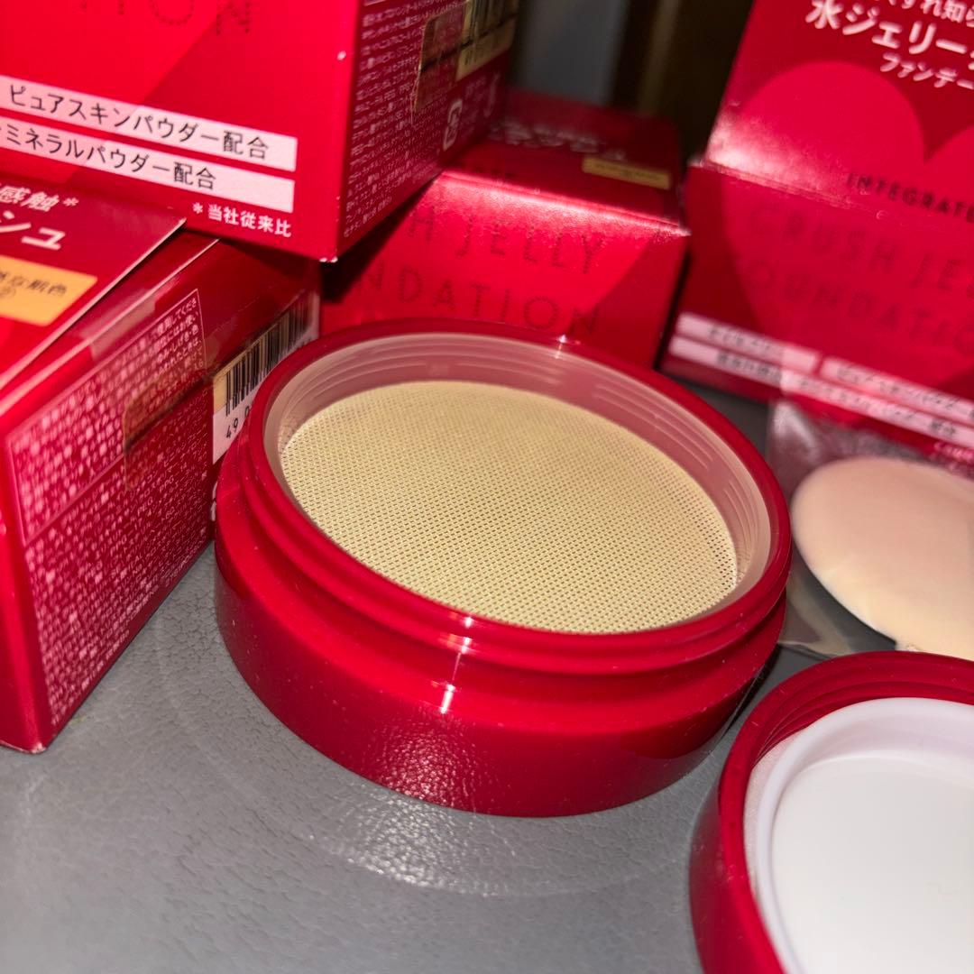 インテグレート　水ジェリークラッシュファンデーション自然な肌色2の4点セット