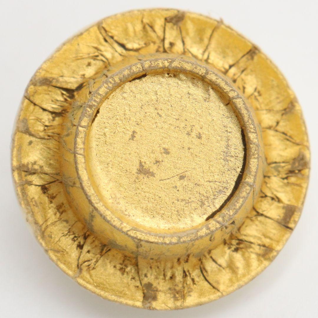 松本鐵山作 唐物 大名物写 珠光文琳茶入 有楽緞子仕覆 茶道具　V914　N9