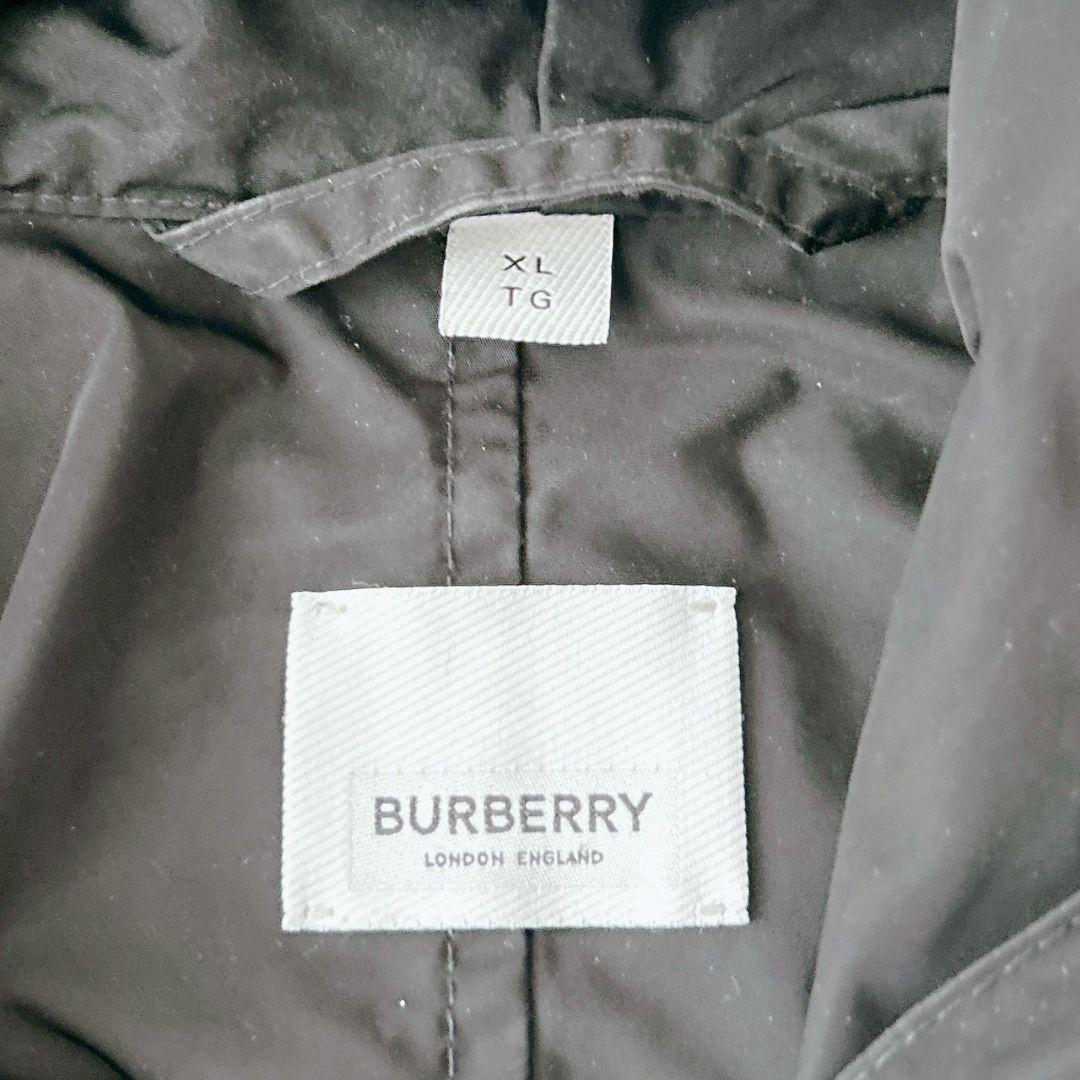 超希少XL バーバリー BURBERRY ナイロンジャケット ロゴ ブラック 黒