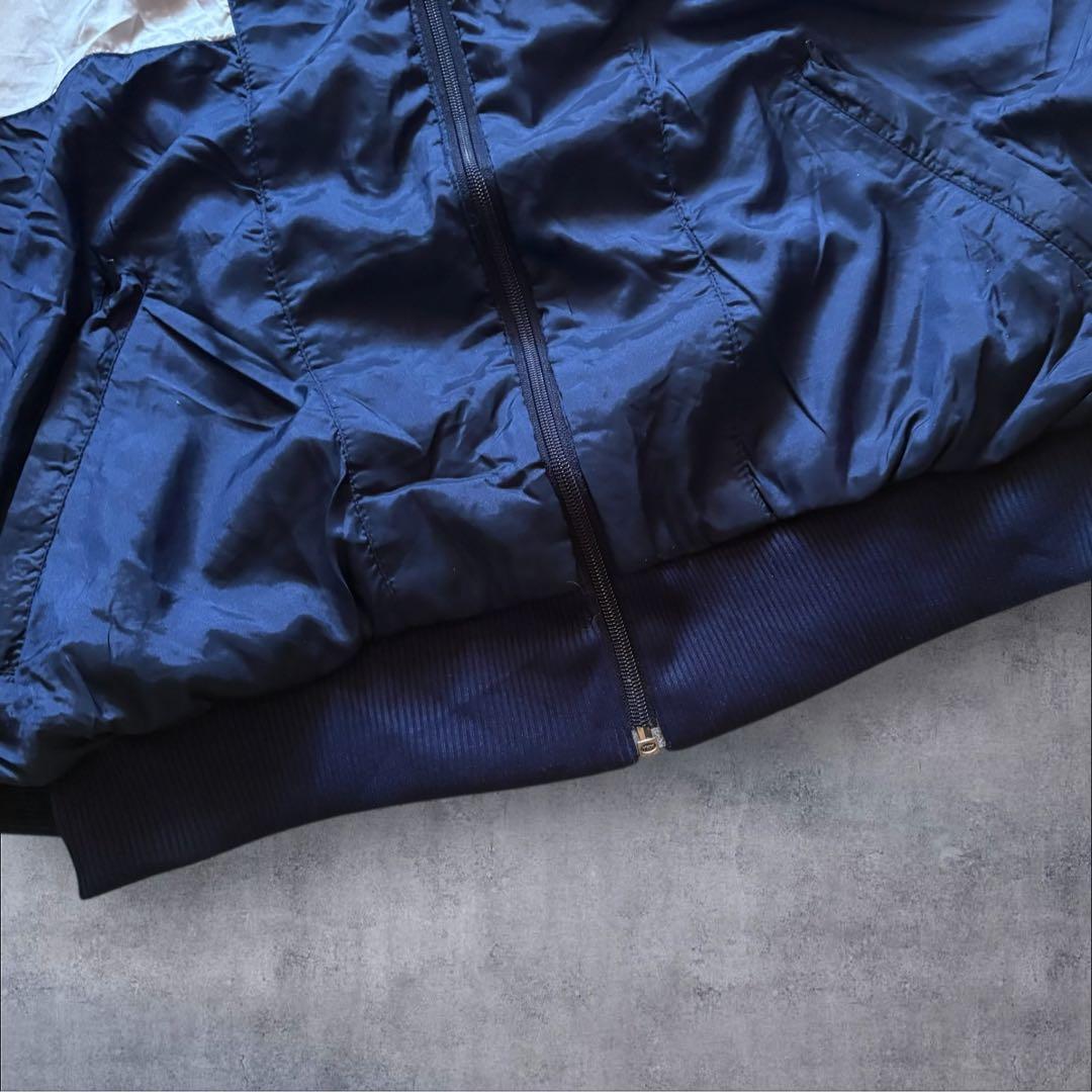 90s adidasトレフォイル刺繍切替ナイロン ジャケットマルチカラーO25