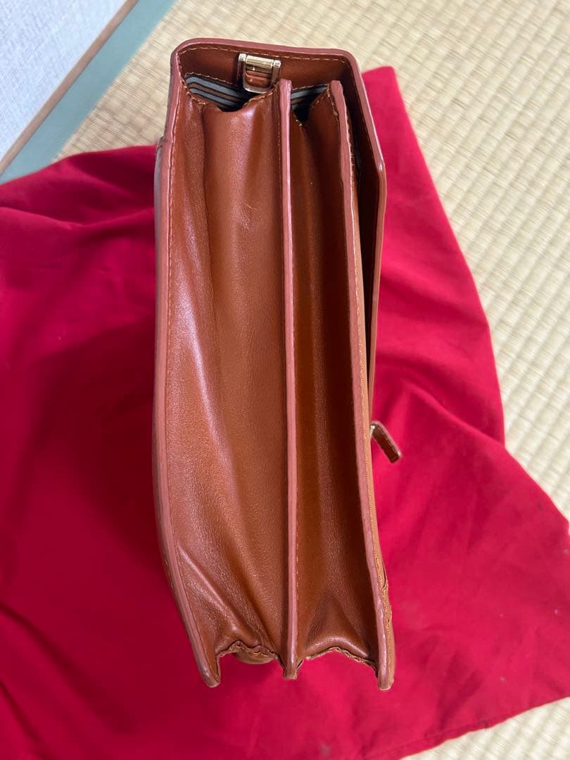 LANCELランセル ブラウンレザー ビジネスバッグ