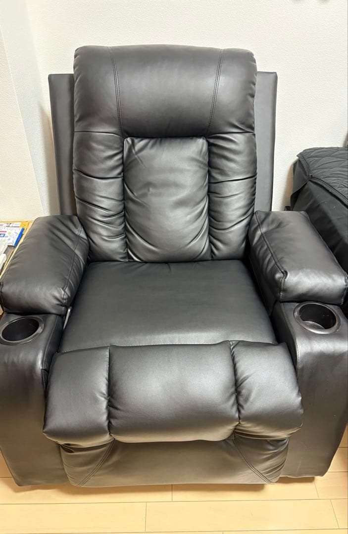リクライニングソファ マッサージチェア ソファ 1人掛け オットマン