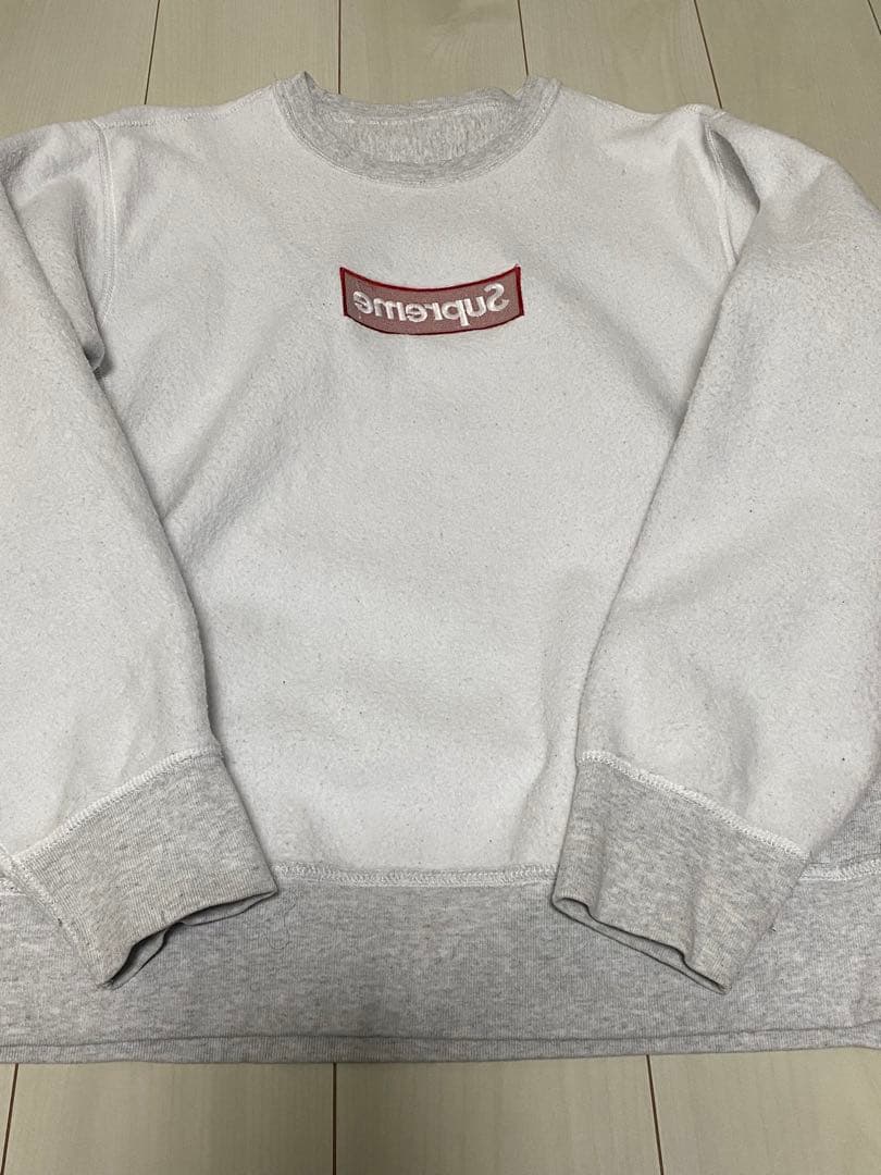 Ｌサイズ Supreme Box Logo Crewneck アッシュグレー