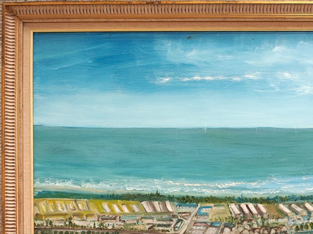 【送料込】F50号 額縁（鑑賞用額縁)＆油彩画セット ※裏板なし