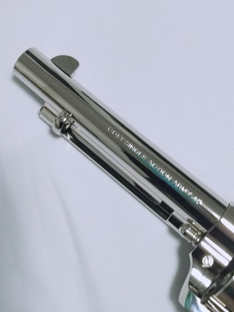 美品 タナカ ガスガン COLT S.A.A .45 4-3/4インチ　ニッケル