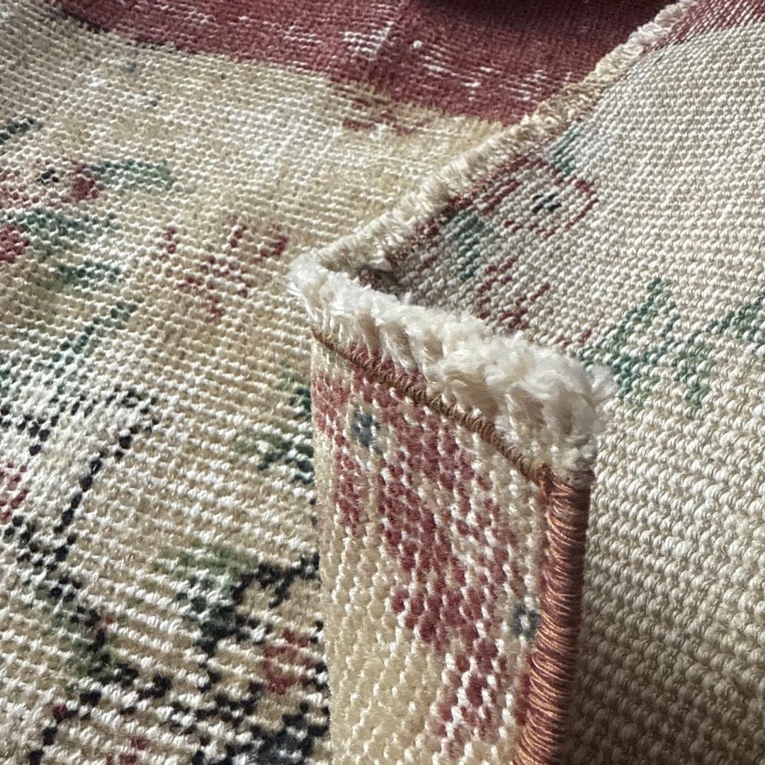 50×131アンティークボタニカル　ランナーラグ　トルコヴィンテージラグ