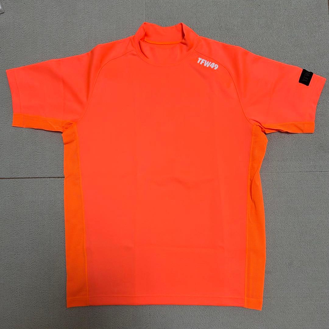 TFW49　モックネック　オレンジ 半袖シャツ