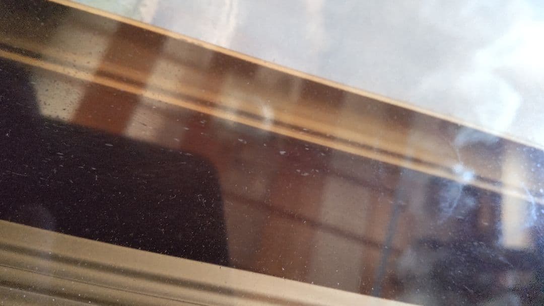 新品　額　F10　ガラス　送料込み　エンジ　臙脂色　額縁