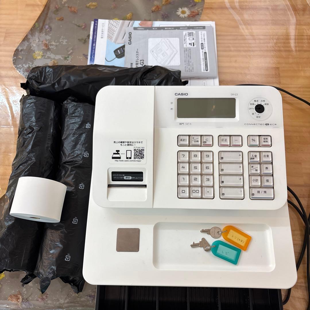 CASIO 電子 Bluetooth対応 カシオ レジスタ SR-G3-WE