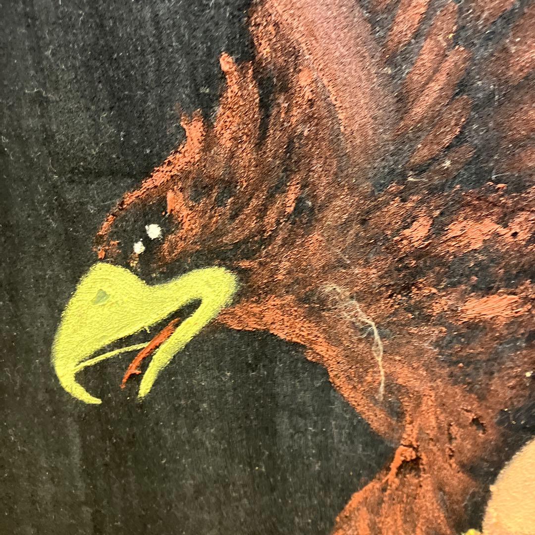 メキシコ神話 アステカ 鷲 戦士 ベルベット 油彩画 油絵 絵画 美術 芸術