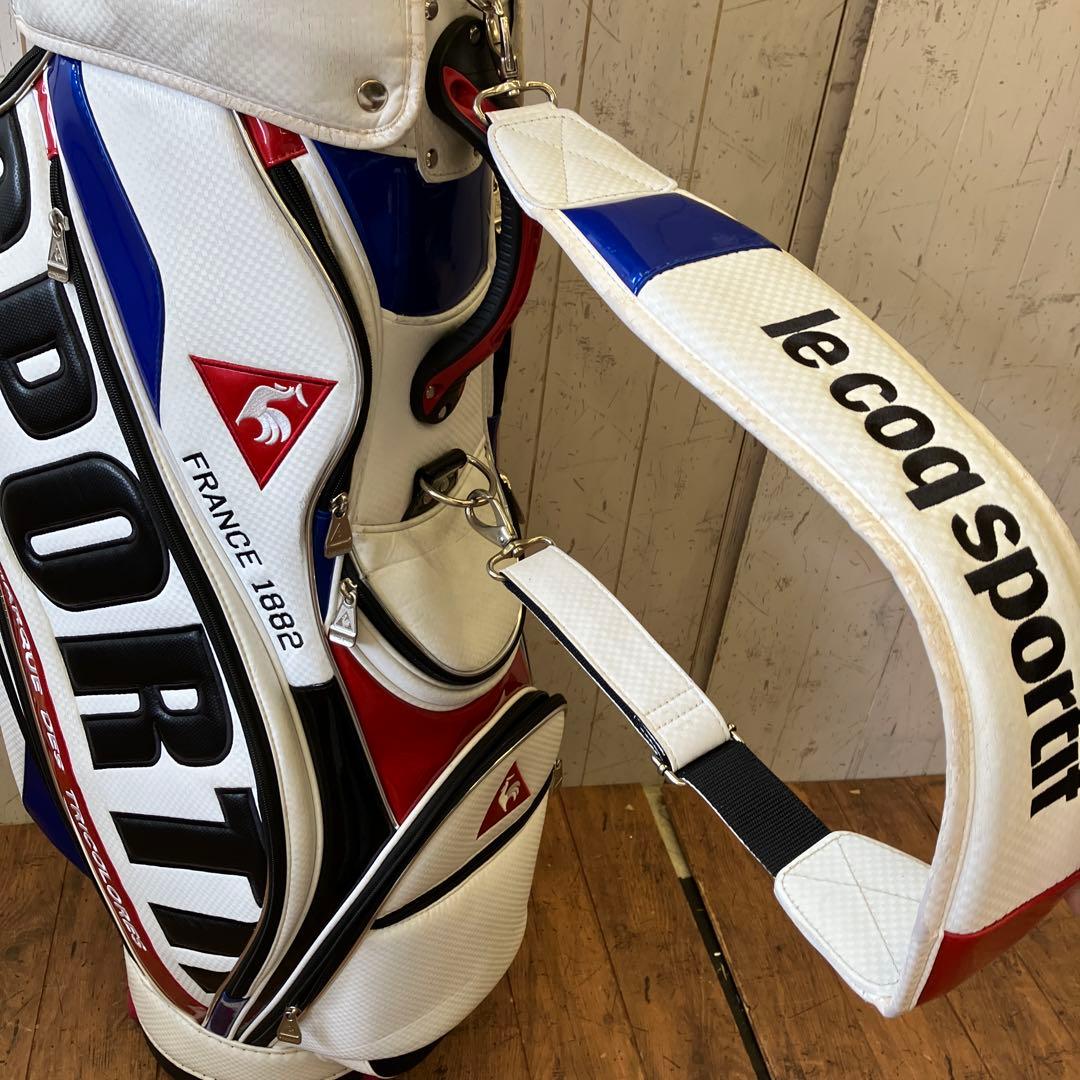ルコック スポルティフ キャディバッグ ゴルフバッグ ビックロゴ トリコロール