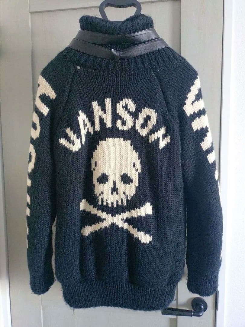 VANSON　バンソン　スカルデザイン ニットアウター