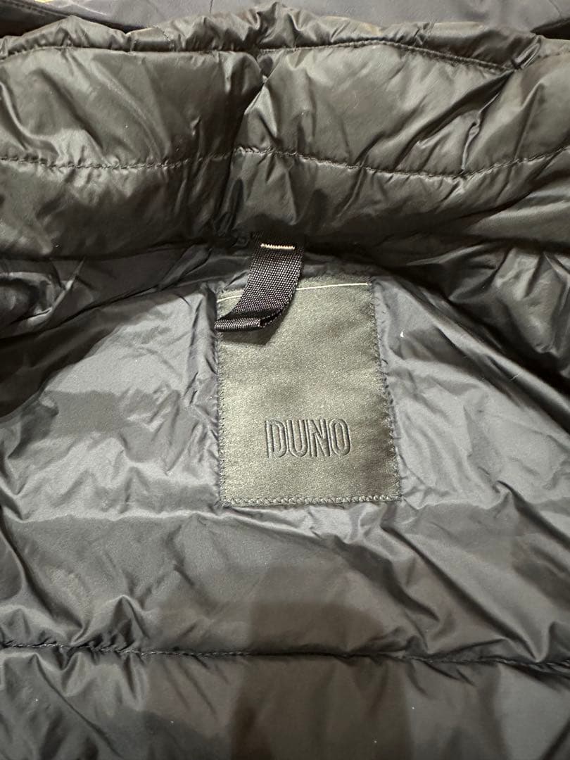 DUNO フード付きネイビーモッズコート　メンズ