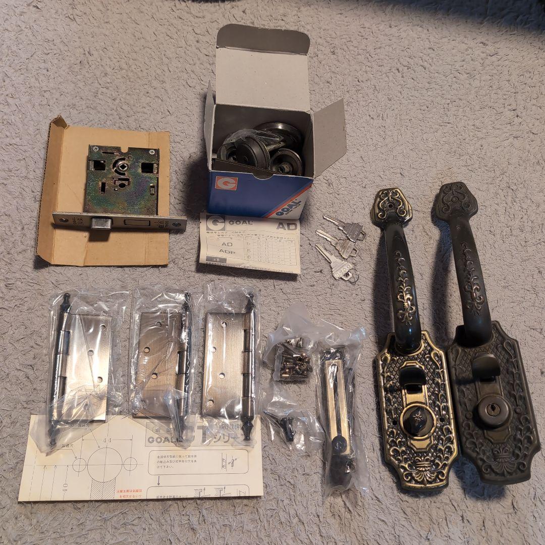 真鍮アンティーク ドアハンドル一式