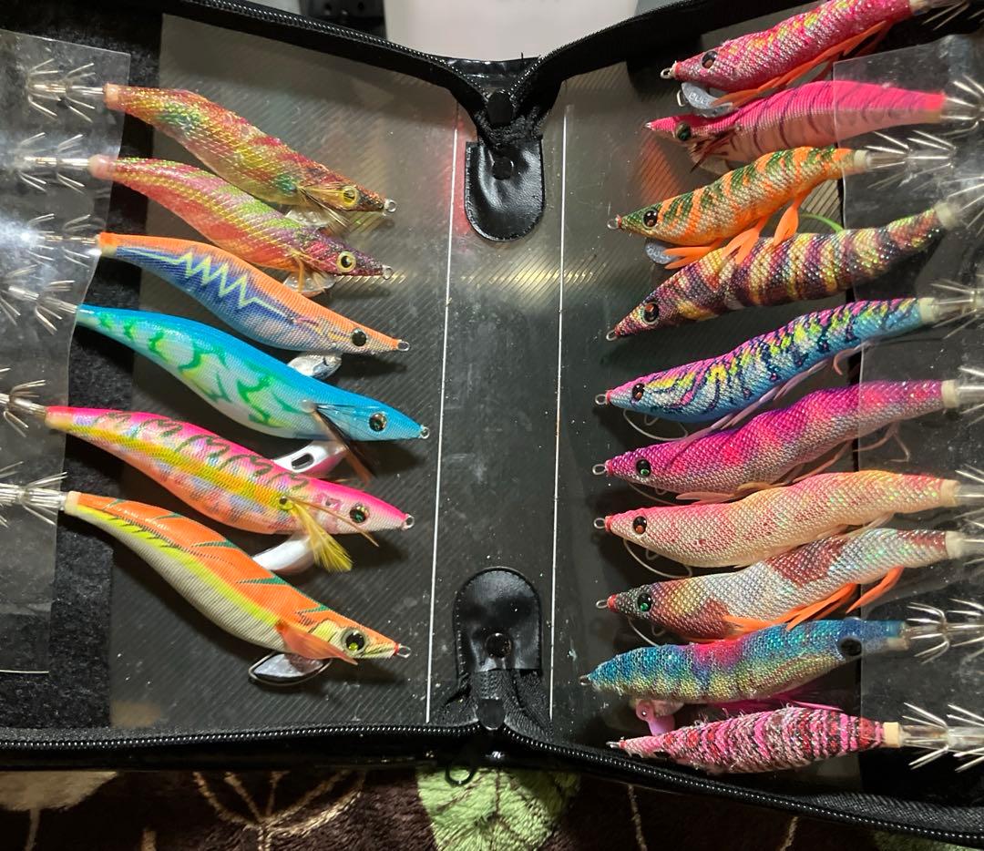 エギ24本セット　大手メーカー品のみケース付き。