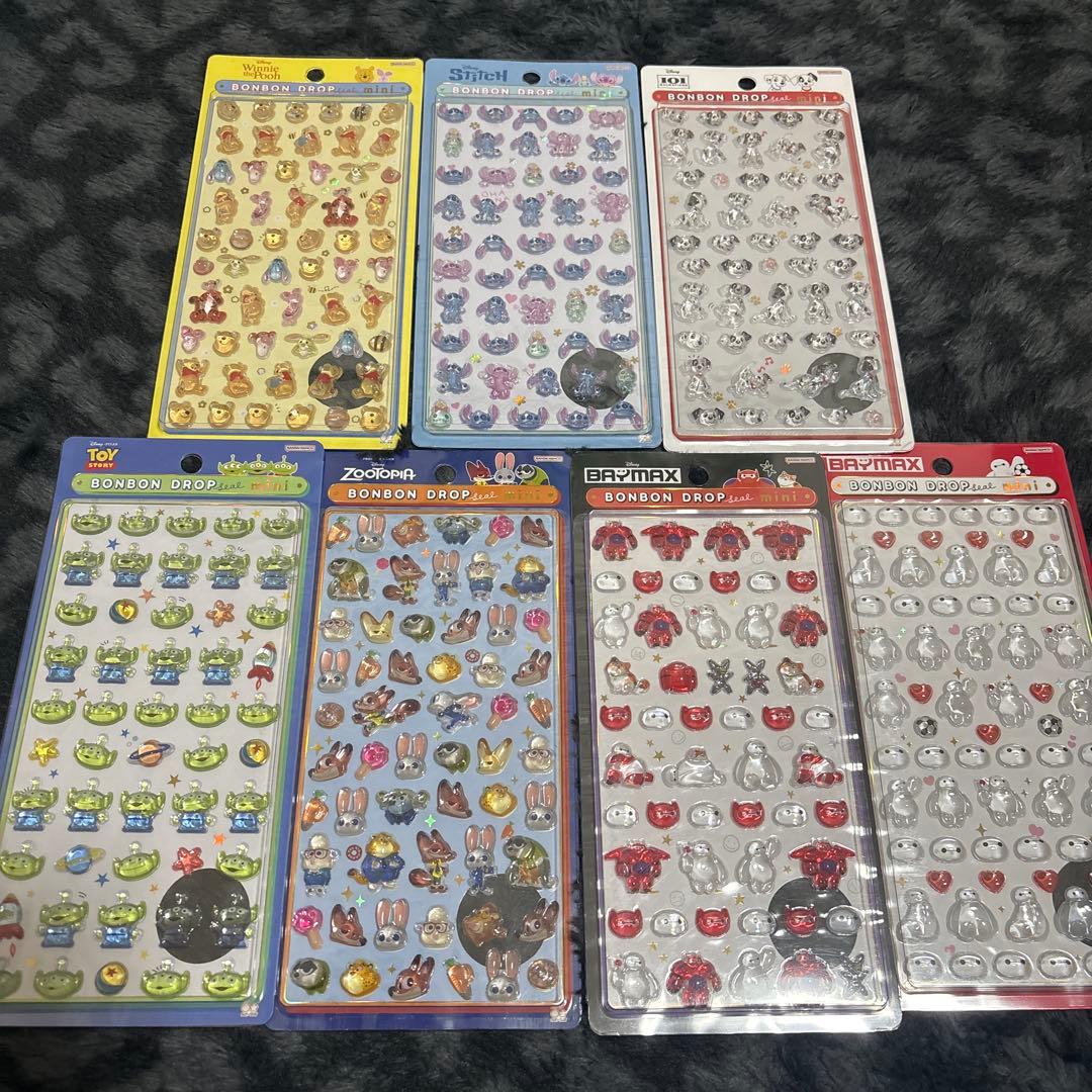 ボンボンドロップシールミニ　ディズニー