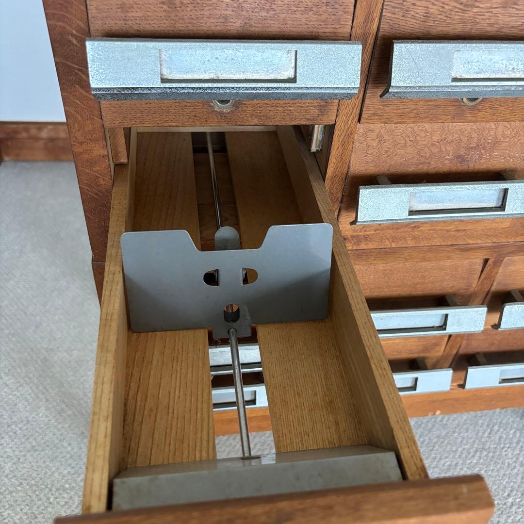 しげ様 図書館 キャビネット カード入 レトロ 店舗 アンティーク 什器 家具
