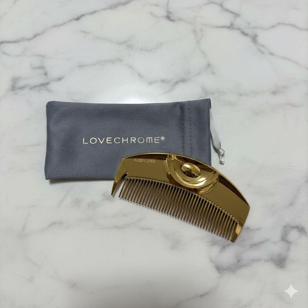 LOVECHROME ゴールドコーム ポーチ付き