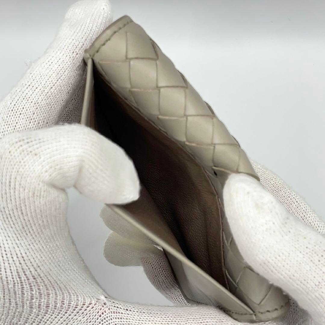 良品◇ボッテガヴェネタ カードケース 名刺入れ ベージュ イントレチャート