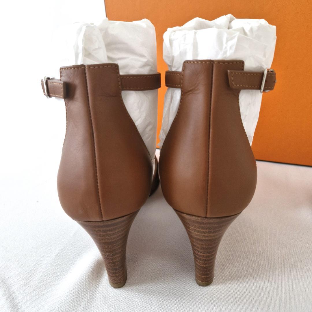 エルメス　レジェンド　サンダル　36 １/2　ゴールド　ブラウン