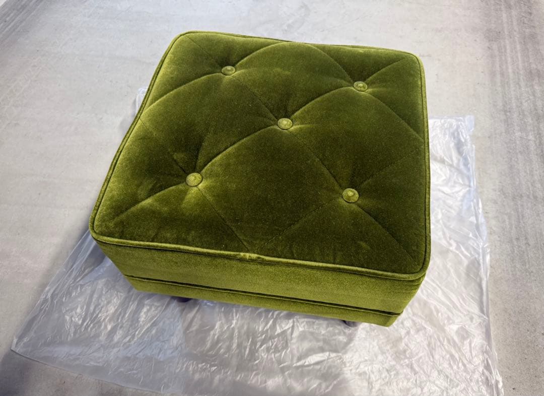 カリモク 60 オットマン karimoku モケットグリーン X36206