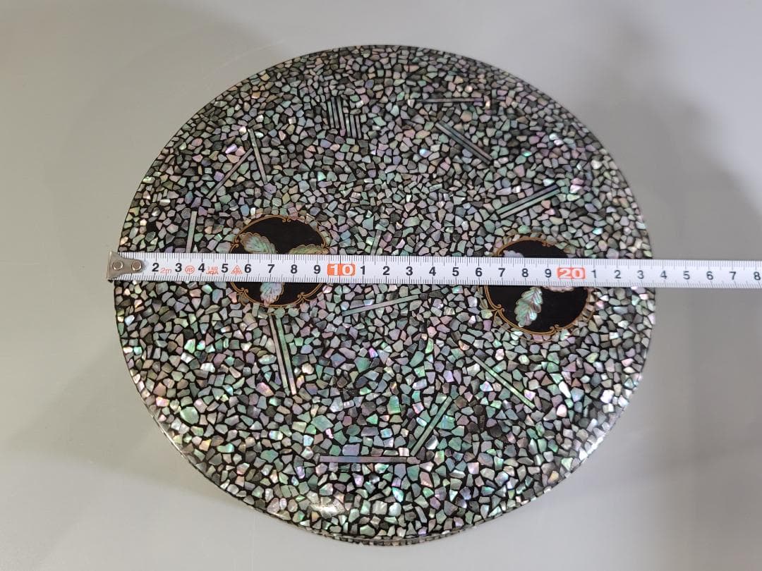 古美術 螺鈿 蓋物 茶櫃 DT348