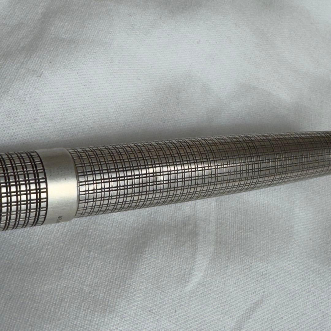 レザーケース・インク付き プラチナ Ptペン先 万年筆 シルバー silver