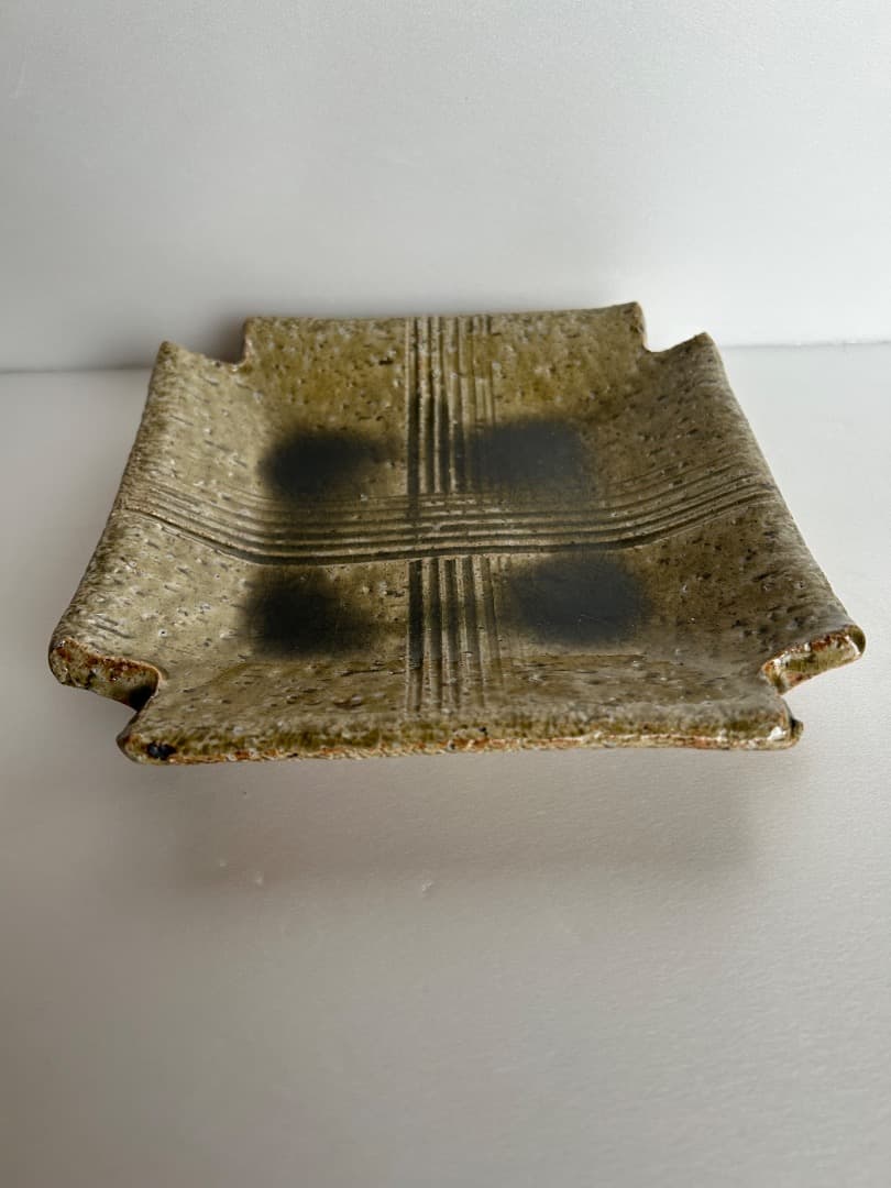 伊賀焼 櫛目組皿 ５枚組　(谷本光生作)