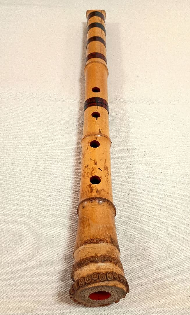 飯田雪洲作の最高級三印管！名製管師の一尺七寸管尺八☆