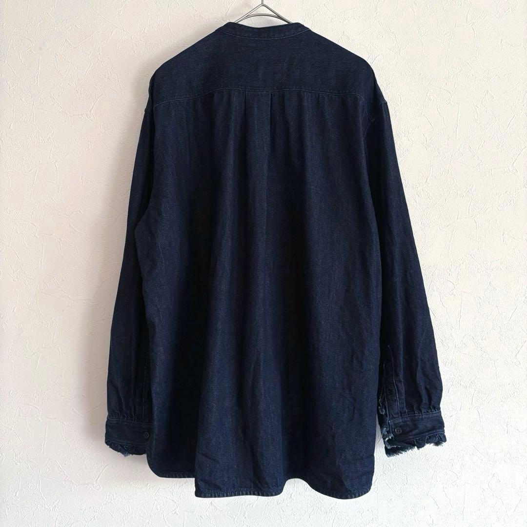 25SS ドゥロワー シルク混 デニム フリルシャツ ブラウス 38