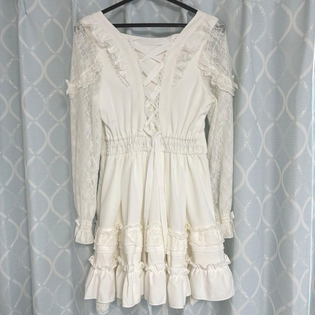 ねこページ ティアラリボンティアードワンピース