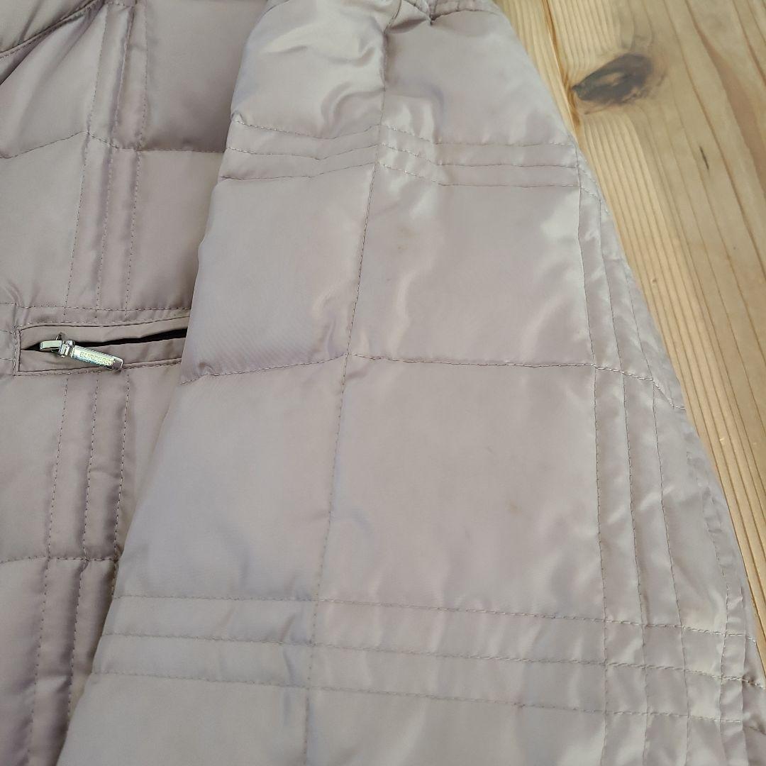 バーバリーブラックレーベル ファー ダウンジャケット キルティング 襟ファー