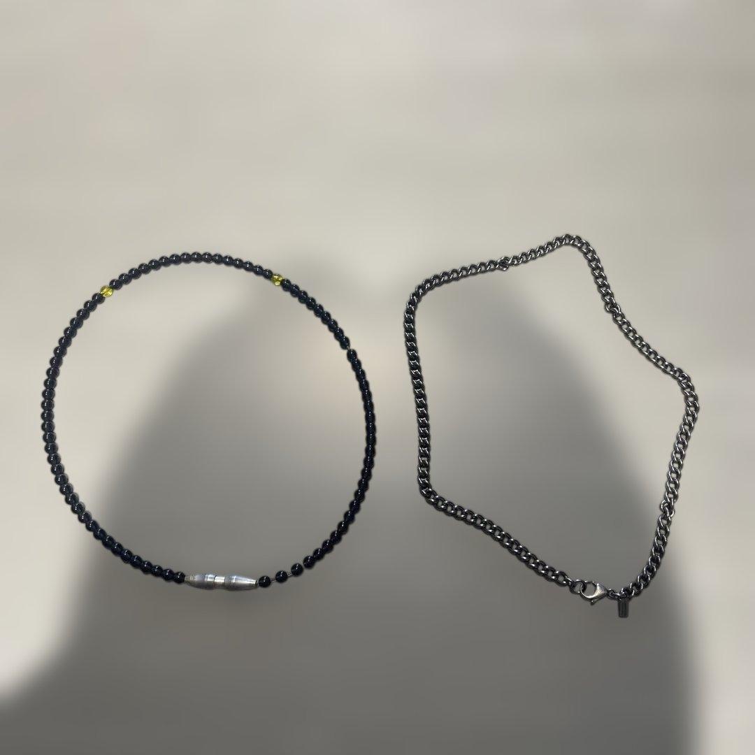 ファイテン　ネックレス　クリスタルタッチ/チタンチェーン　2個セット　45cm