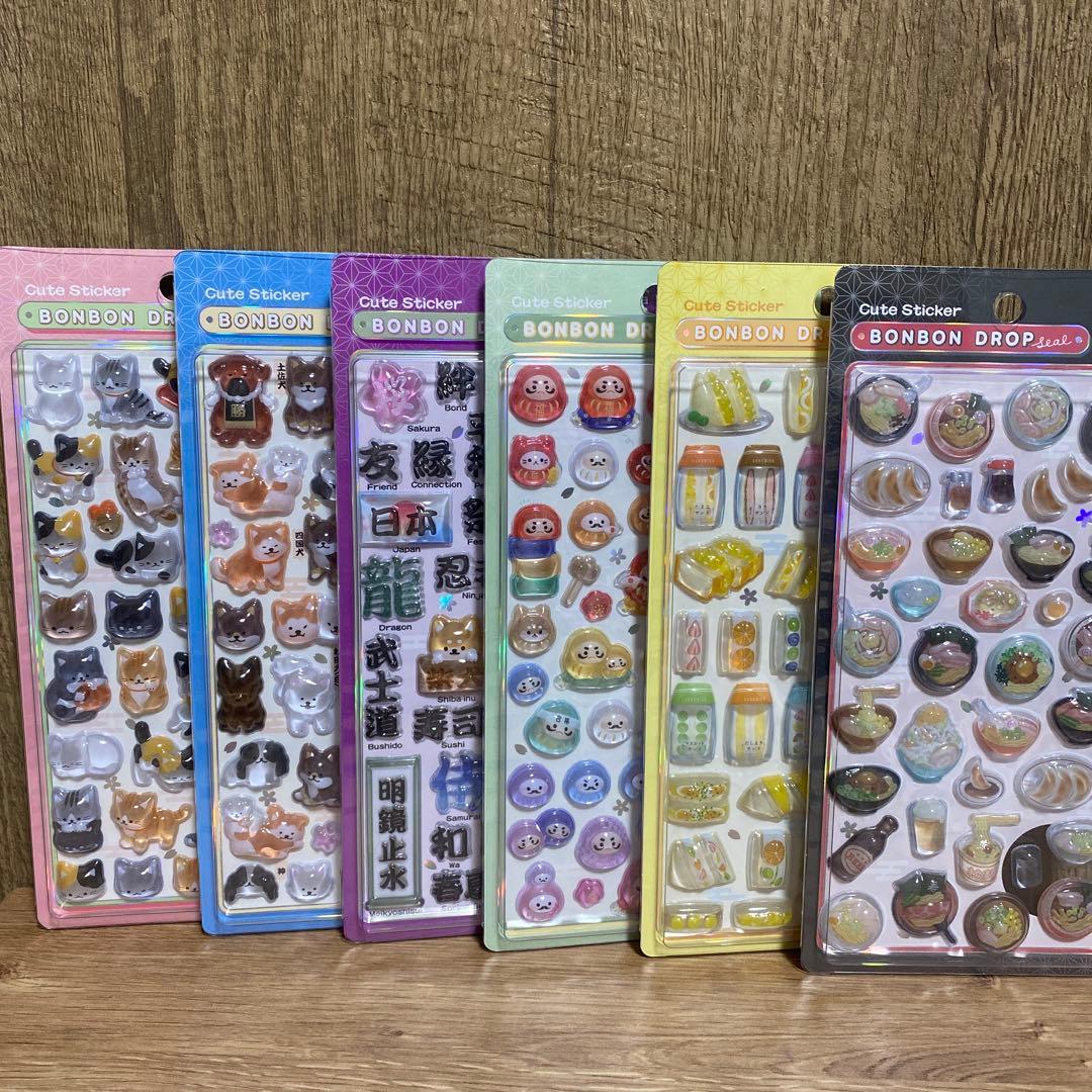 【正規品】ボンボンドロップシール　和柄　クーリア　匿名配送　6点セット