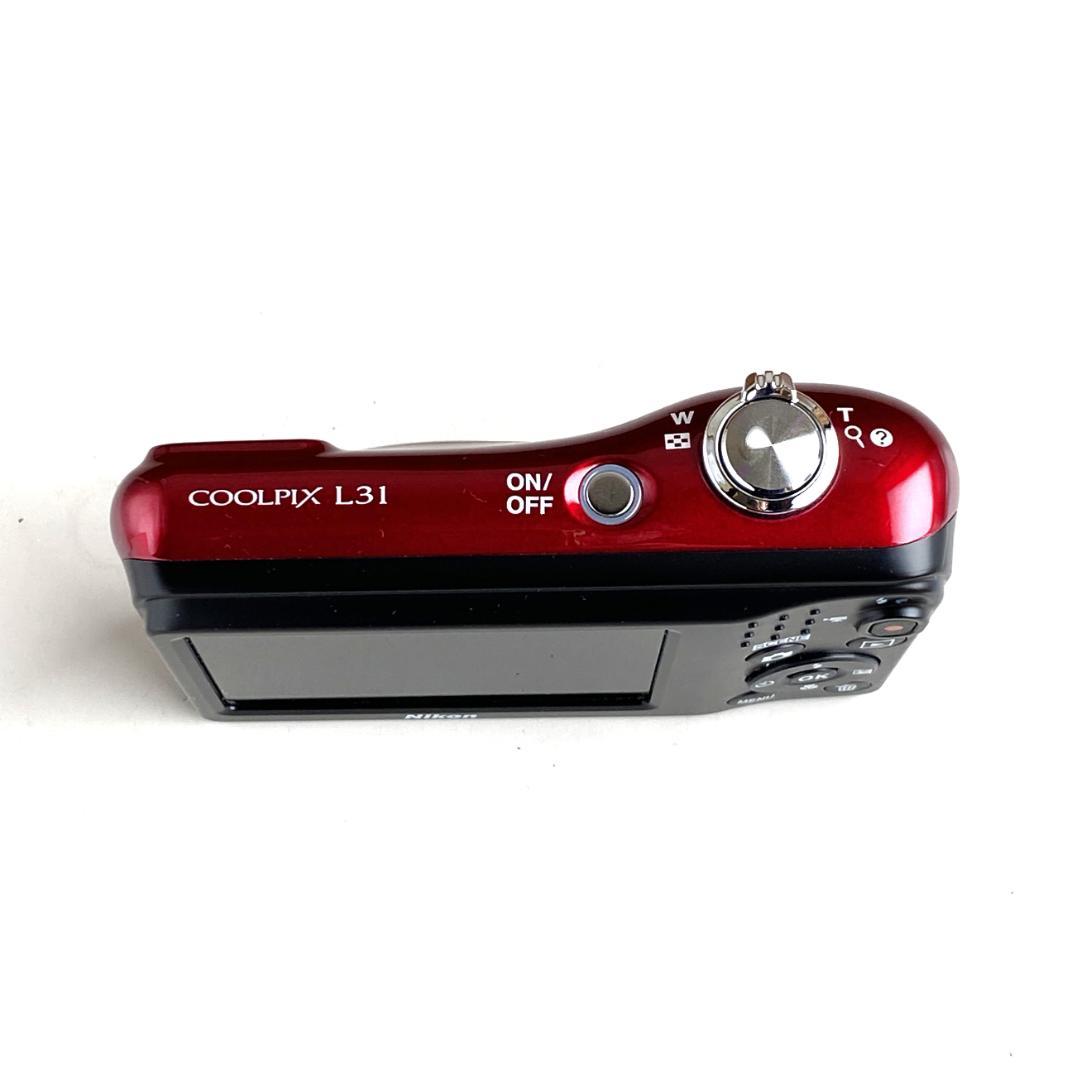 【美品】Nikon COOLPIX L31レッド コンデジ単3形乾電池式 動作品