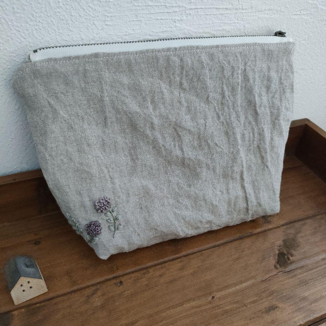 【キャサリン　リネン刺繍】マルチクロス　メガネケース