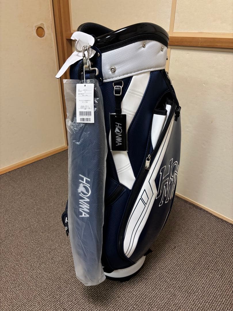 HONMA ゴルフバッグ ネイビー カバー付き