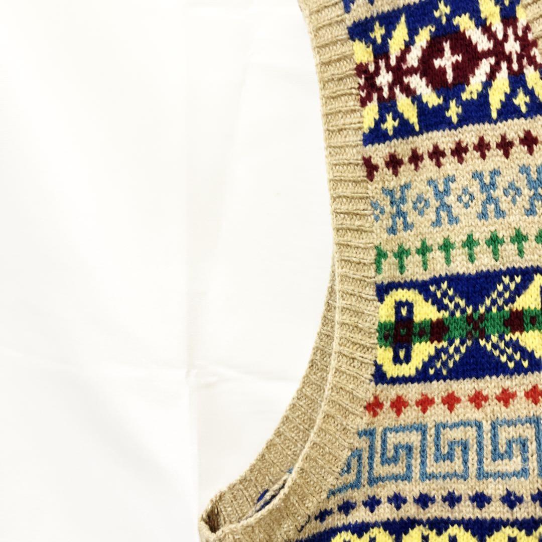 Polo by Ralph Lauren フェアアイル柄 ベスト M　カシミヤ