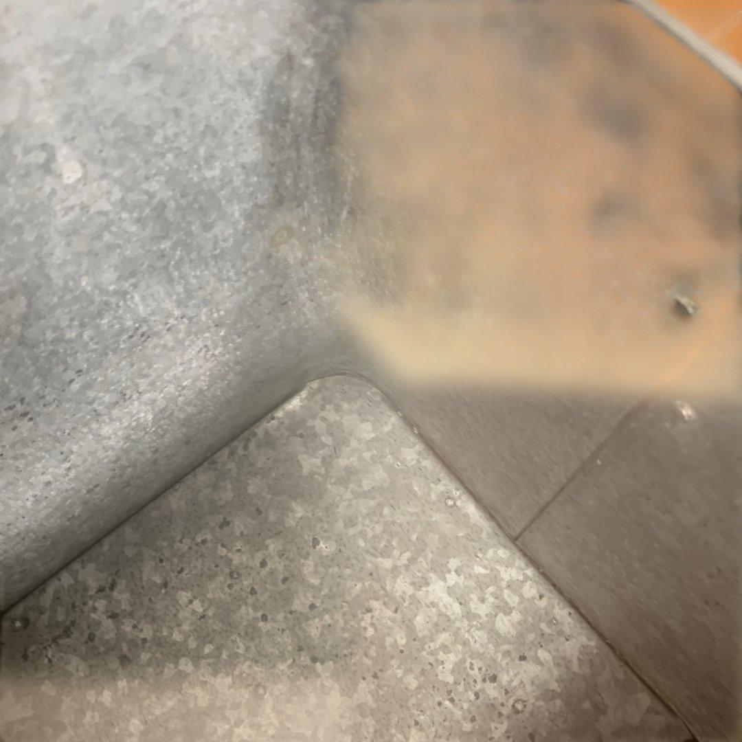 昭和レトロ　亜鉛メッキ鉄製の長方形ボックス アンティーク　オブジェ