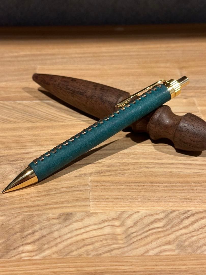 (フォロー割20%OFF)革軸シャーペン プエブロ 加藤金属 KATO202