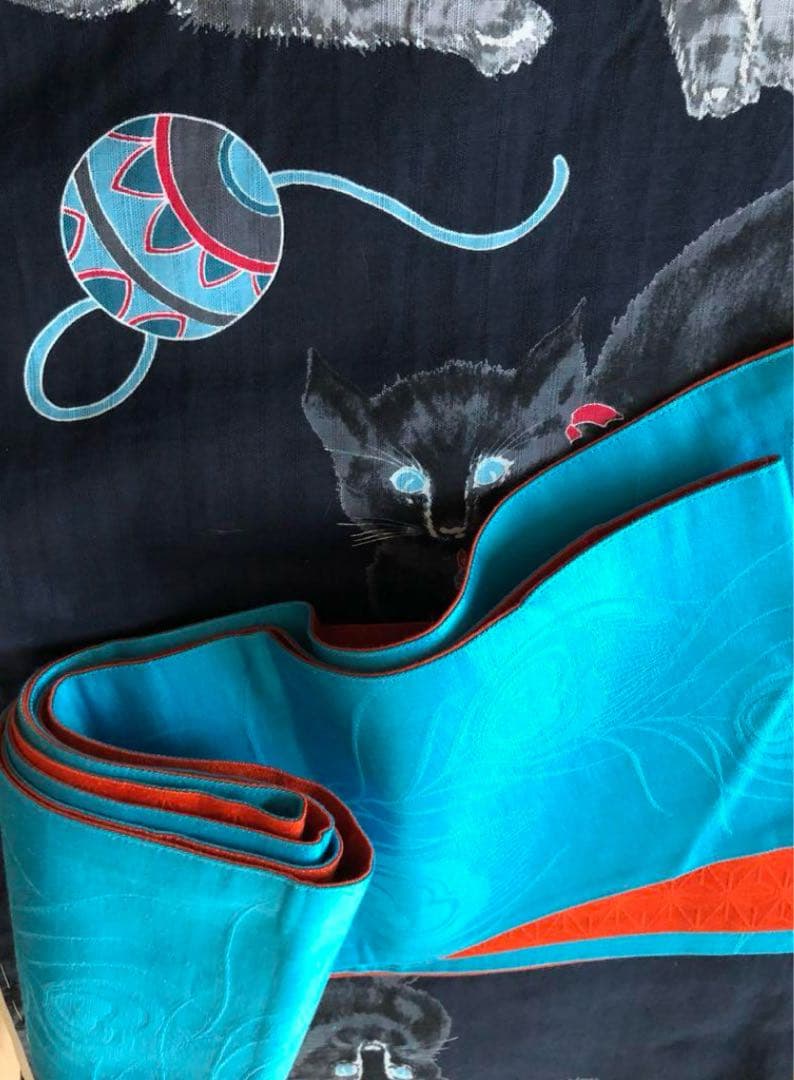 猫柄の浴衣　岡重　新品・未使用品